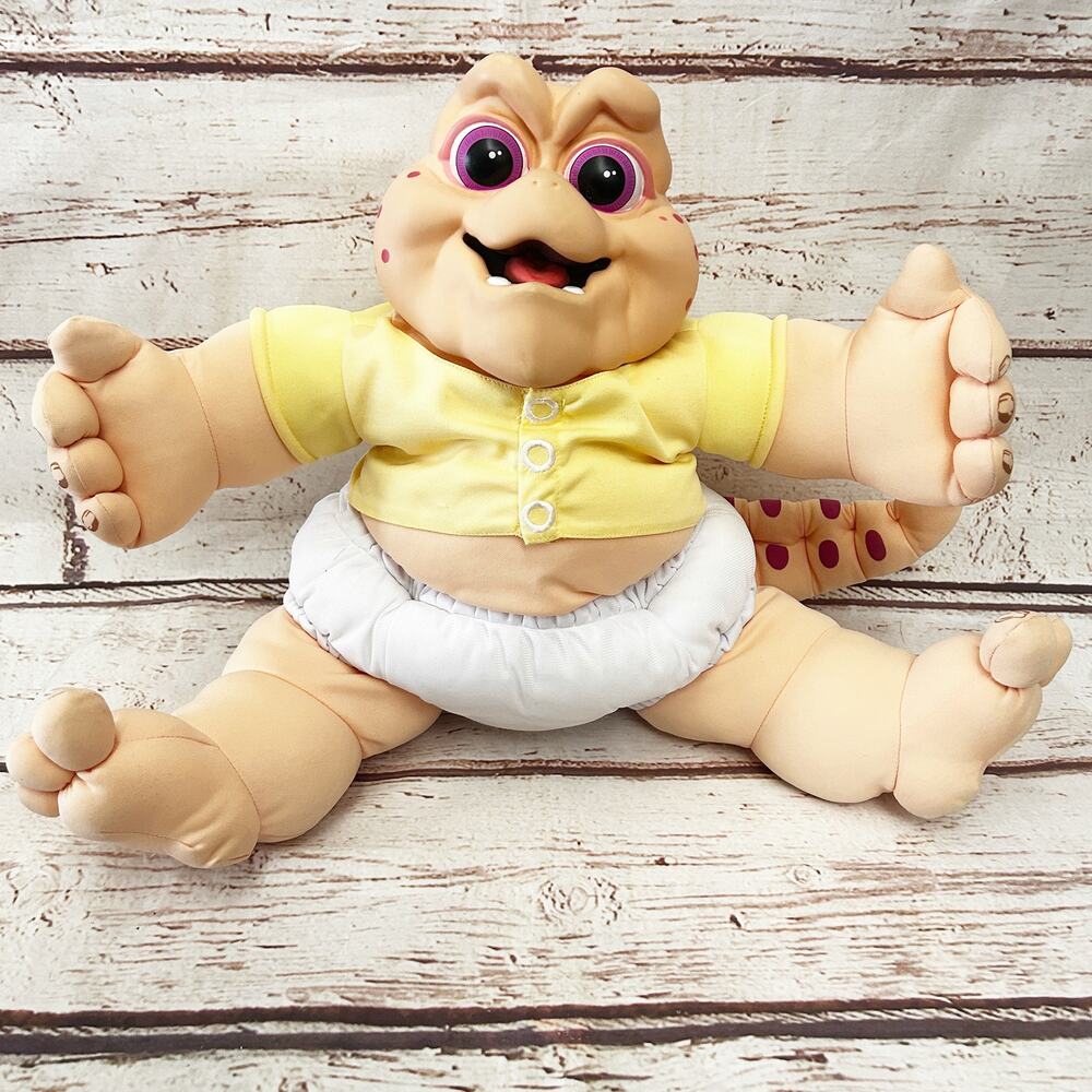 DISNEY Vintage 1991 Dinosaurs Talking Baby Sinclair Plush Doll Hasbro 16"